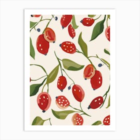 Cranberry Pattern Illustration 1 Art Print