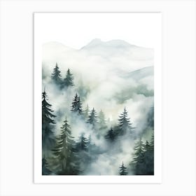 Misty Forest 1 Art Print