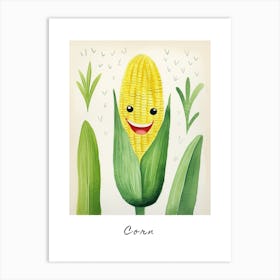 Friendly Kids Corn Poster Art Print