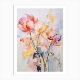 Abstract Flower Painting Tulip 3 Art Print