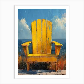 Yellow Adirondack Chair Art Print