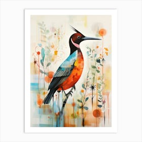 Bird Painting Collage Canvasback 4 Art Print