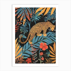 Leopard In The Jungle 45 Art Print