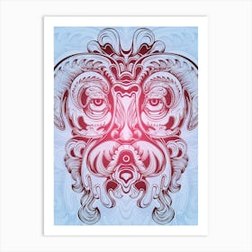 Ancient mask Art Print