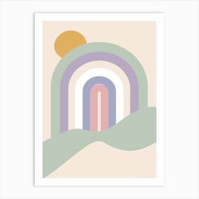 Danish Pastel Rainbow Art Print