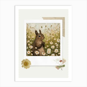 Scrapbook Squirrel Fairycore Painting 3 Art Print