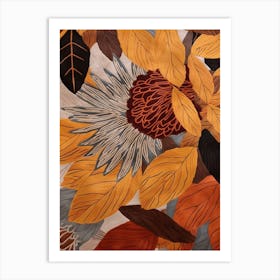 Fall Botanicals Calendula Art Print