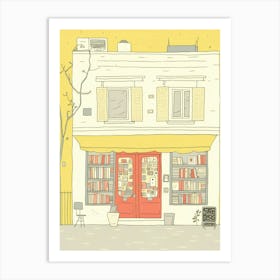 Athens The Book Nook Pastel Colours 2 Art Print