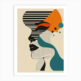 Abstract Portrait Of A Woman 101 Art Print