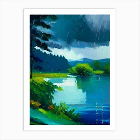 Rain Water Landscapes Waterscape Impressionism 1 Art Print