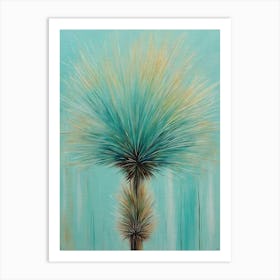 Australian native flowers blue Art Print