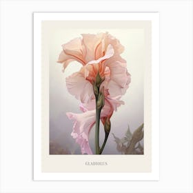 Floral Illustration Gladiolus 1 Poster Art Print