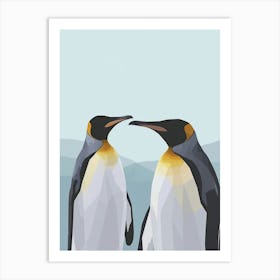 Emperor Penguin Bleaker Island Minimalist Illustration Illustration 4 Art Print