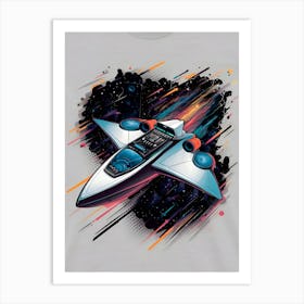 Spaceship Art Poster