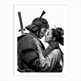 Samurai Romance Art Print