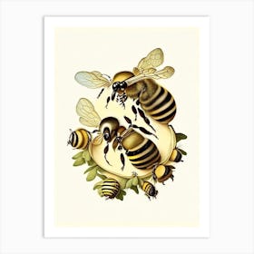 Worker Bees 1 Vintage Art Print