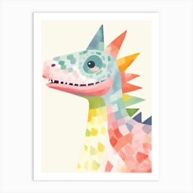 Colourful Dinosaur Tsintaosaurus 1 Art Print