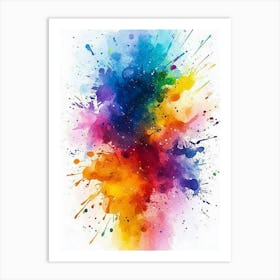 Colorful Splashes Of Paint Poster