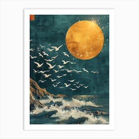 Chinese Seagulls Art Print