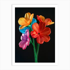 Bright Inflatable Flowers Geranium 1 Art Print