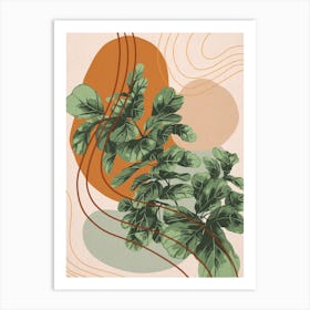 Abstract Shapes Fiddle Leaf Fig Art Print