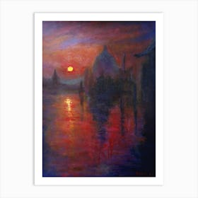 Sunset In Venice 1 Art Print
