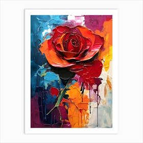 Abstract Rose Painting Art Print