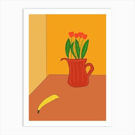 Flowers & fruit Art Print