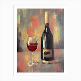 Cabernet Sauvignon Oil Painting Cocktail Poster Art Print