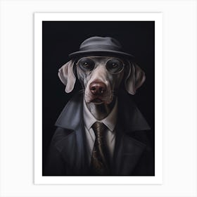 Gangster Dog Weimaraner 2 Art Print