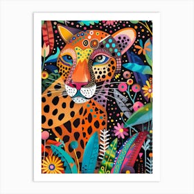 Leopard In The Jungle 44 Art Print