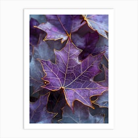 Purple maple leaves Art Print