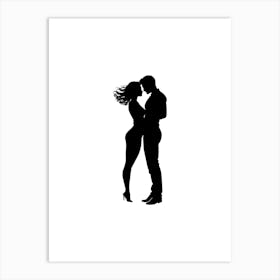Couple Kissing print art Art Print
