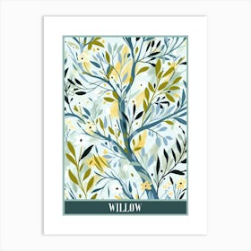 Willow Tree Flat Illustration 2 Poster Art Print