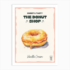 Vanilla Cream Donut The Donut Shop 0 Art Print