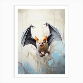 Grey Headed Flying Fox Vintage Illustration 2 Art Print