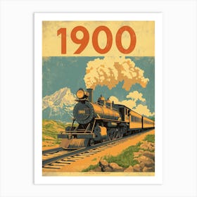 Aihrgdesign A Vintage Poster Of A Steam Locomotive In 1900 Tr 3a3bdc17 D7d4 4a64 A0bd Ad46fe47f76e 2 Art Print