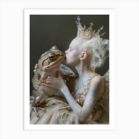 Albino princess Kissing Frog Art Print