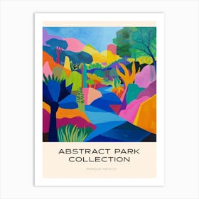 Abstract Park Collection Poster Parque Mexico Mexico City 3 Art Print