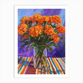 Oranges In A Vase 6 Art Print