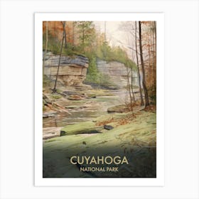 Cuyahoga Valley National Park Watercolour Vintage Travel Poster 1 Art Print