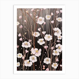 Flower Illustration Gypsophila Babys Breath 7 Art Print