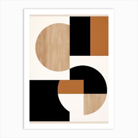 Ethereal Essence; Beige Mid Century Abstractions Art Print