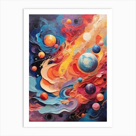 Abstract Of Planets 1 Art Print