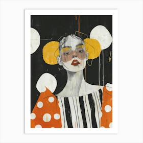 Polka Dot Girl 1 Art Print