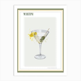 Martini Splatter Cocktail Print Art Print