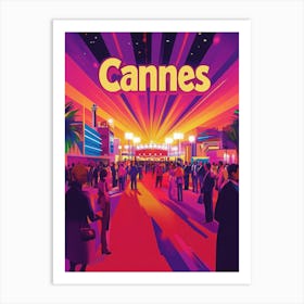 Aihrgdesign A 1970s Inspired Travel Poster For Cannes 1 Art Print