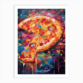 A Slice Of Pizza Oil Painting 3 Art Print