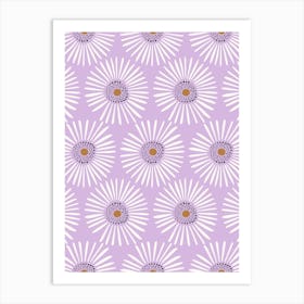 Whimsical Dandelions Lilac Art Print