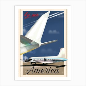 America By Air Art Print